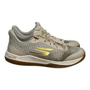 Skechers Viper Court Pro Indoor Shoes Off White Gold Men's Size 9 Pickelball